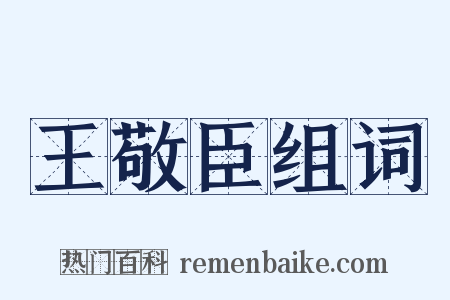 王敬臣组词是什么意思的图片